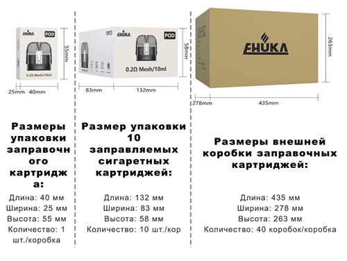 Картриджи  Ehuka X1 0.3 Ом 2 шт 4360